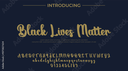 Black Lives Matter Font Stylish brush painted an uppercase vector letters, alphabet, typeface