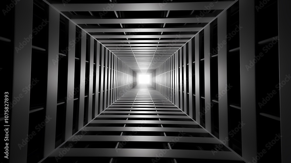 digital technology black and white square abstract geometric tunnel poster background digital technology black and white square abstract geometric tunnel poster background