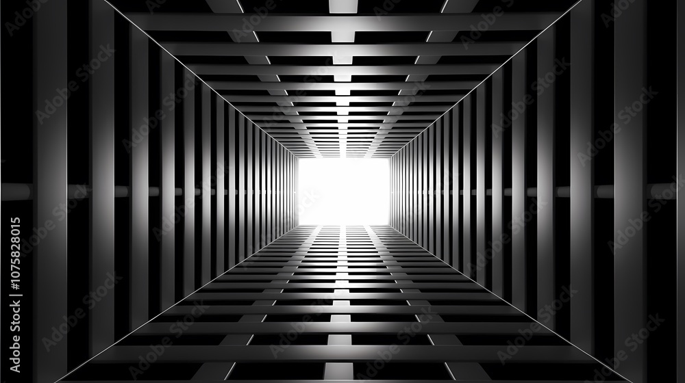 digital technology black and white square abstract geometric tunnel poster background digital technology black and white square abstract geometric tunnel poster background