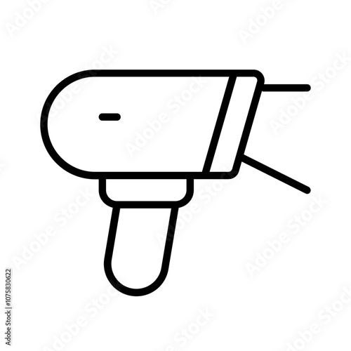 scanner machine icon with thin style, perfect for user interface projects