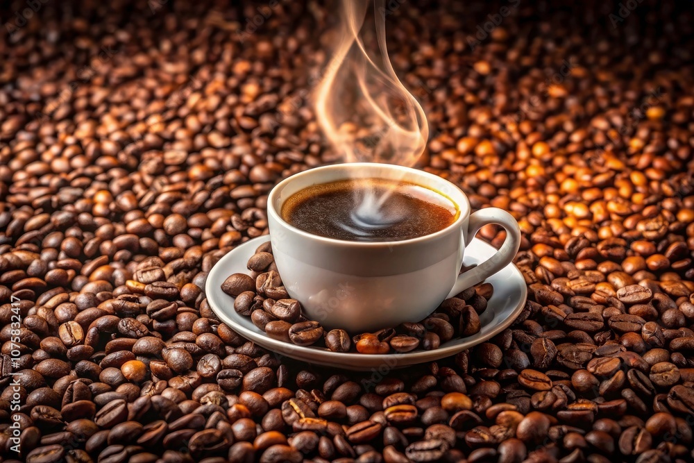 a cup of coffee with a fire in the background a cup of coffee with a fire in the background