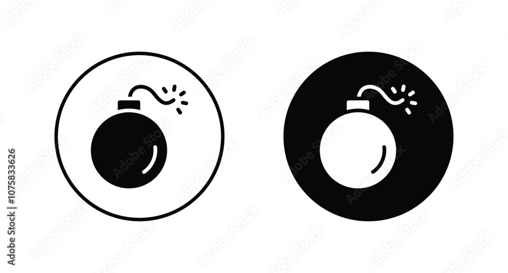 bomb icon set vector illustration