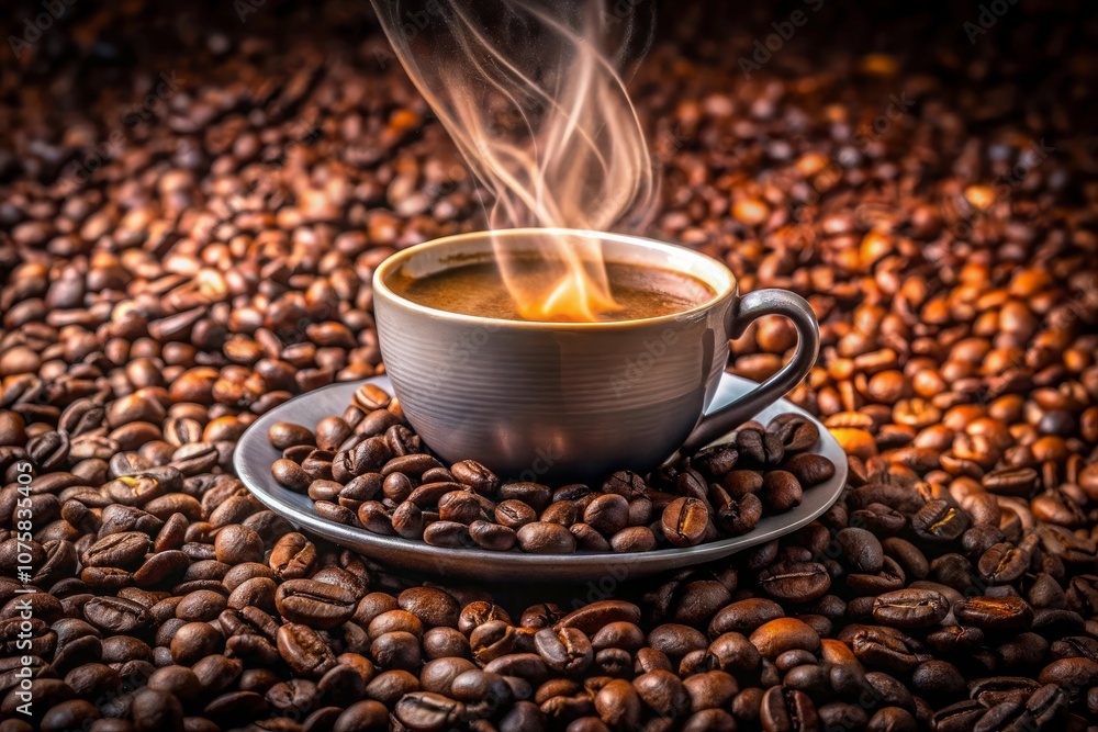 a cup of coffee with a coffee cup on top of it a cup of coffee with a coffee cup on top of it