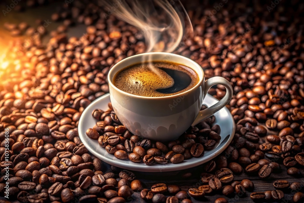 a cup of coffee with a fire burning in the background a cup of coffee with a fire burning in the background