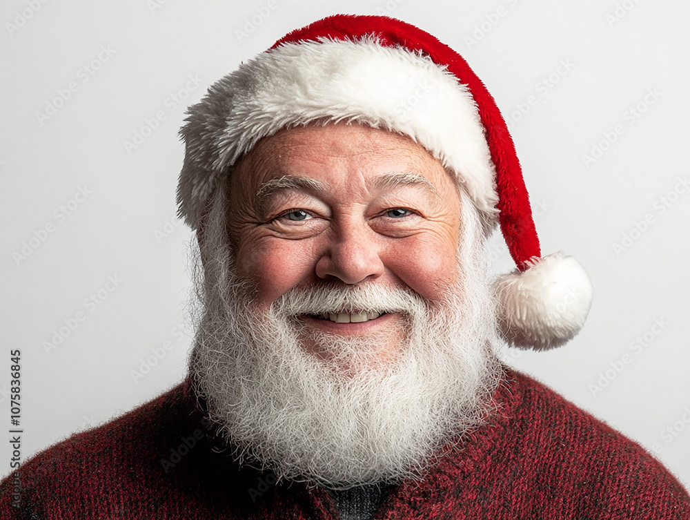 Smiling Santa Claus on white background Smiling Santa Claus on white background