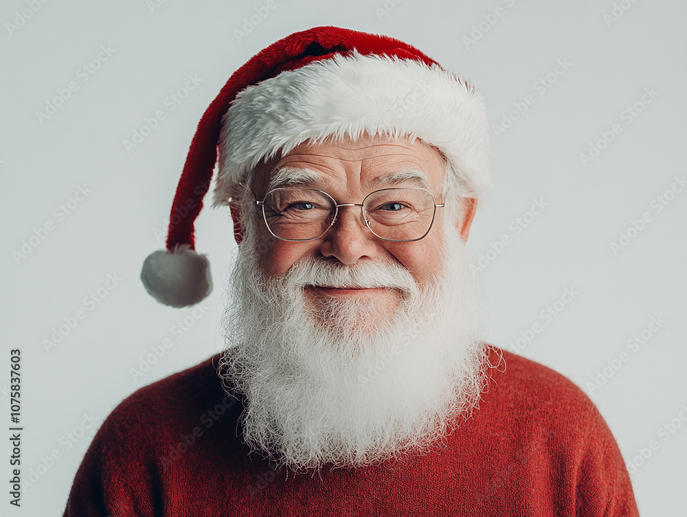 Naklejka premium Santa Claus on white background