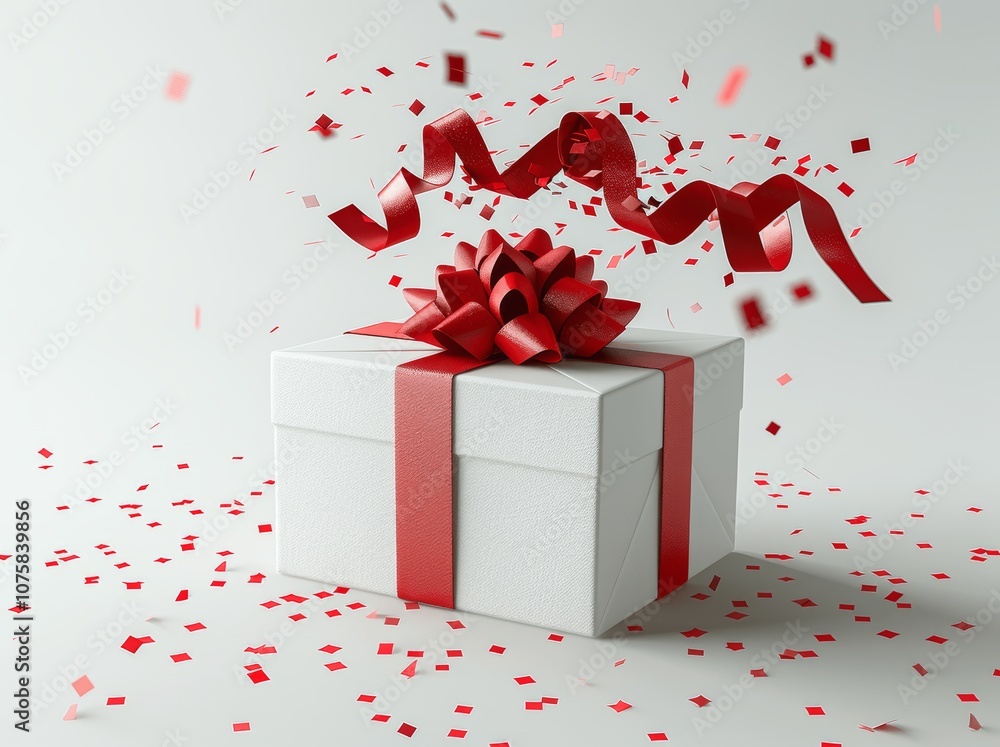 red gift box with ribbon red gift box with ribbon