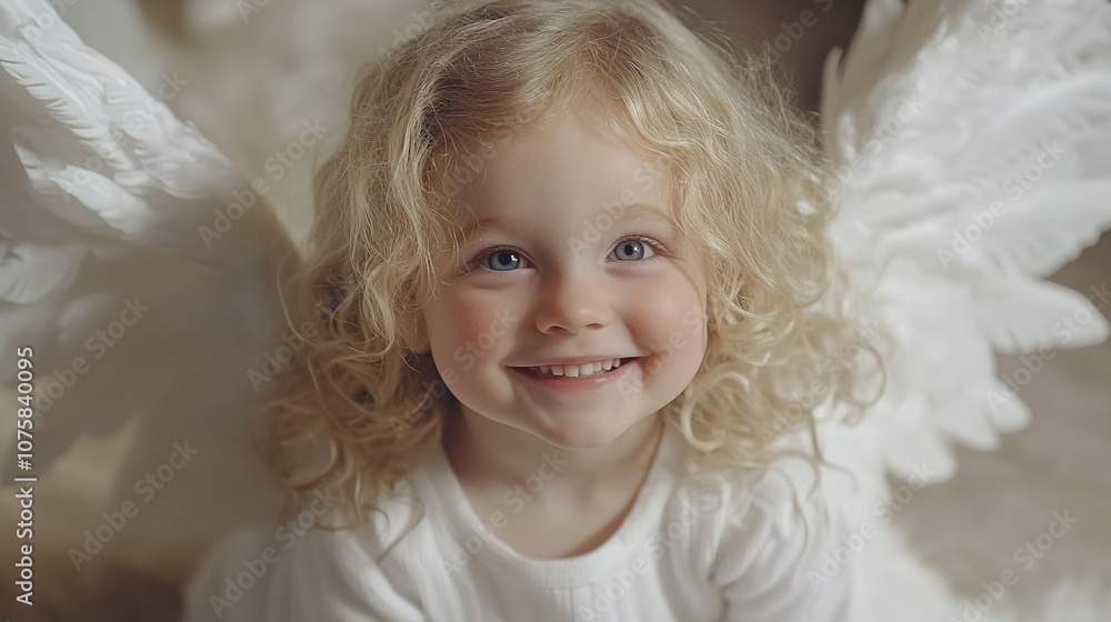 A blonde little angel with a bright, joyful smile gazes down lovingly on Earth. The angel’s delicate features and serene expression exude warmth and kindness, creating an uplifting and peaceful A blonde little angel with a bright, joyful smile gazes down lovingly on Earth. The angel’s delicate features and serene expression exude warmth and kindness, creating an uplifting and peaceful