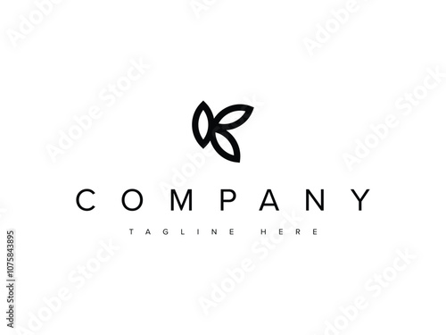 letter K leaves logo design for eco-friendly brands or organic products