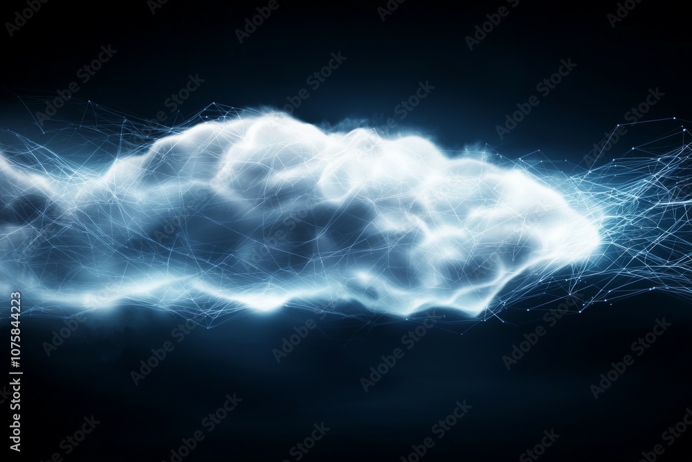 A cloud of white and blue with a blue background A cloud of white and blue with a blue background