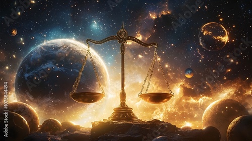 Cosmic Scales of Justice Governing the Universe s Cosmic Balance photo