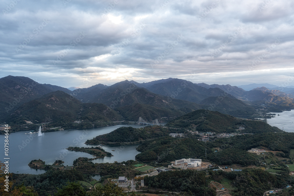 Cheongpyeong Lake Cable Car View Cheongpyeong Lake Cable Car View