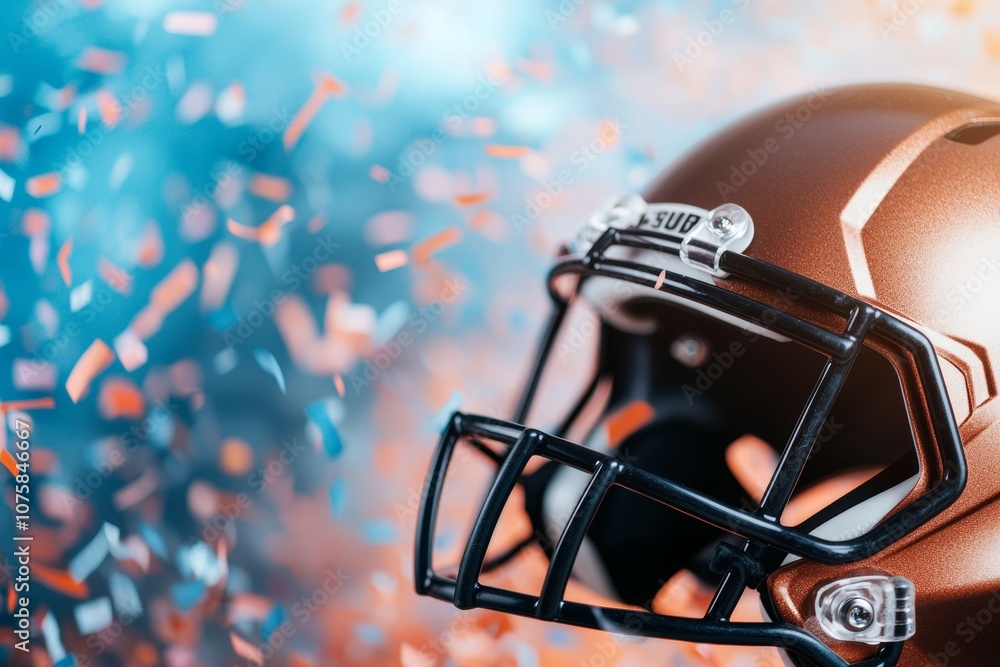 A football helmet with the word A football helmet with the word