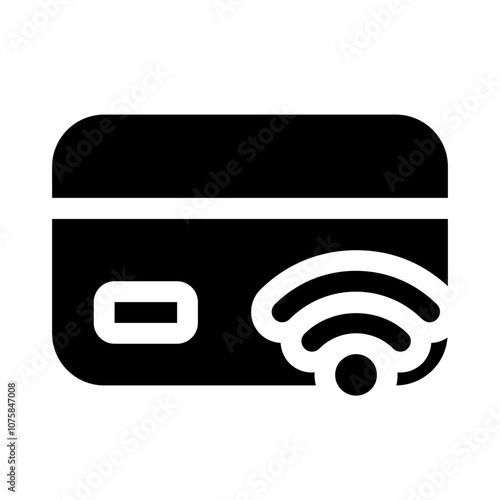 debit card net icon with glyph style, perfect for user interface projects