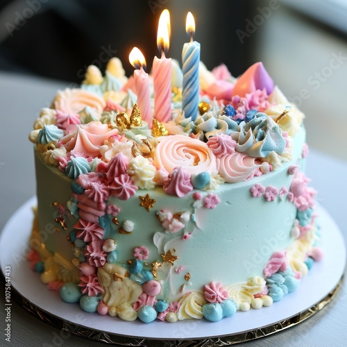 birthday cake with special wish for loved one photo