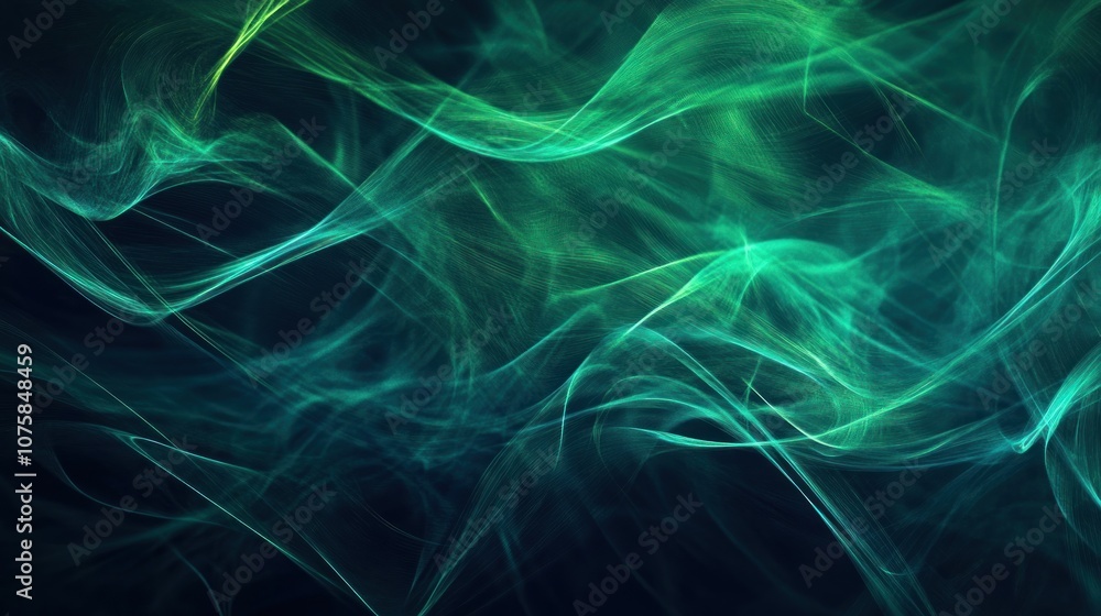 Abstract Green Swirls - A Digital Artwork Abstract Green Swirls - A Digital Artwork