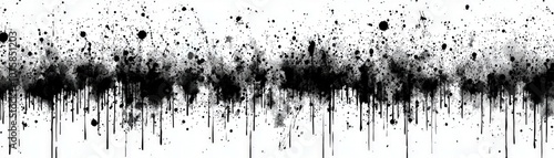 Wallpaper Mural Abstract Black Ink Splash Background with Drips and Splatter Patterns on White Canvas, Perfect for Artistic Designs and Texture Applications Torontodigital.ca