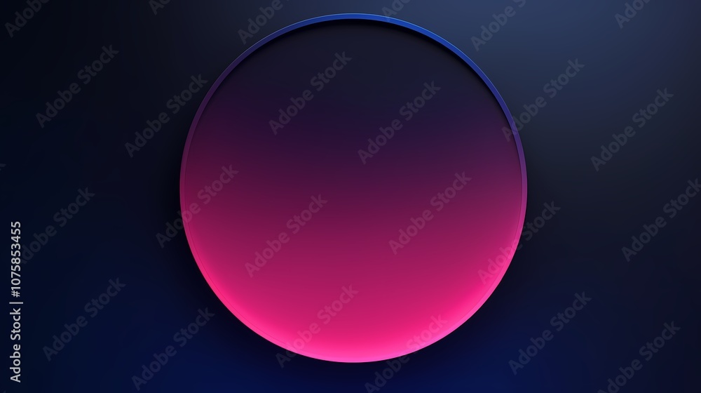 Obraz premium digital technology pink blue gradient abstract circle poster background