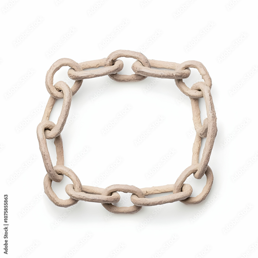 Chain Link Frame, circle, round, shape, metal, silver Chain Link Frame, circle, round, shape, metal, silver