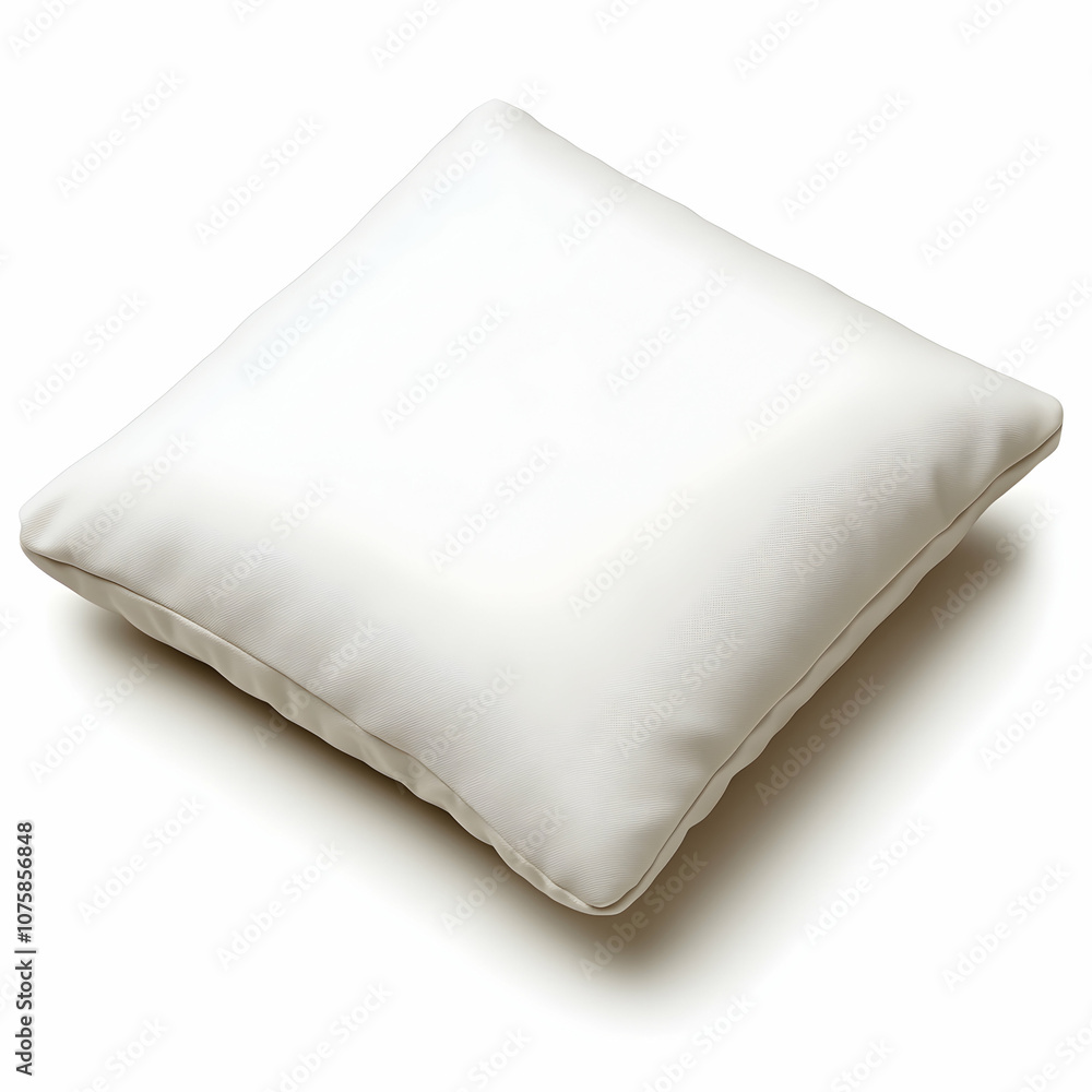 White Pillow Isolated on White Background, cushion, sleep, rest, comfort, relaxation White Pillow Isolated on White Background, cushion, sleep, rest, comfort, relaxation