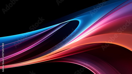 digital technology abstract arc rainbow light poster background