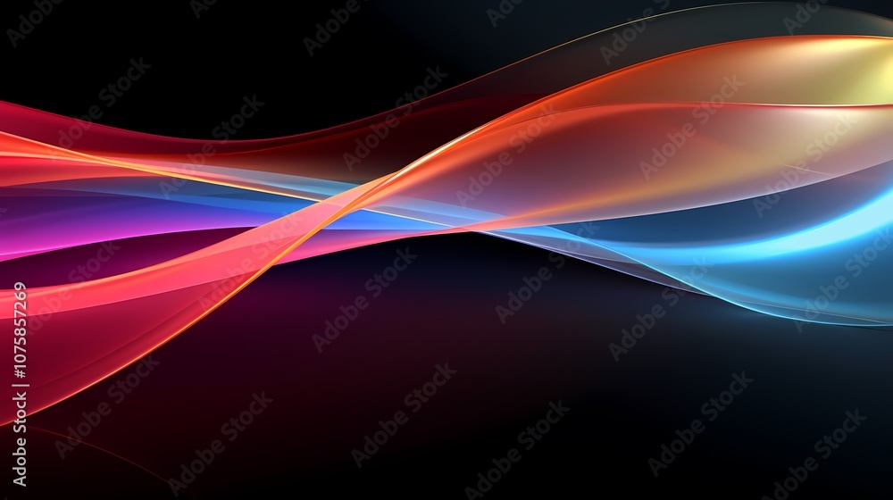 Naklejka premium digital technology abstract arc rainbow light poster background