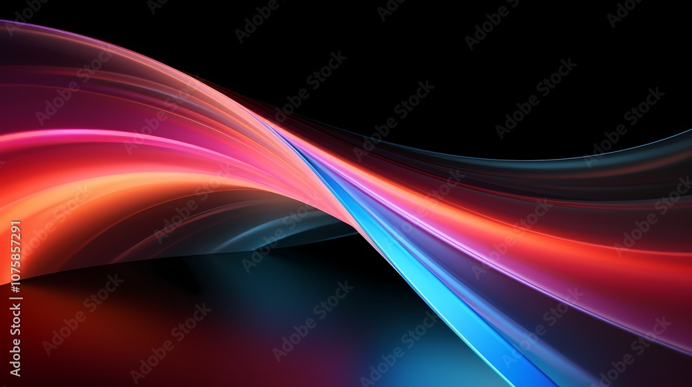 Naklejka premium digital technology abstract arc rainbow light poster background