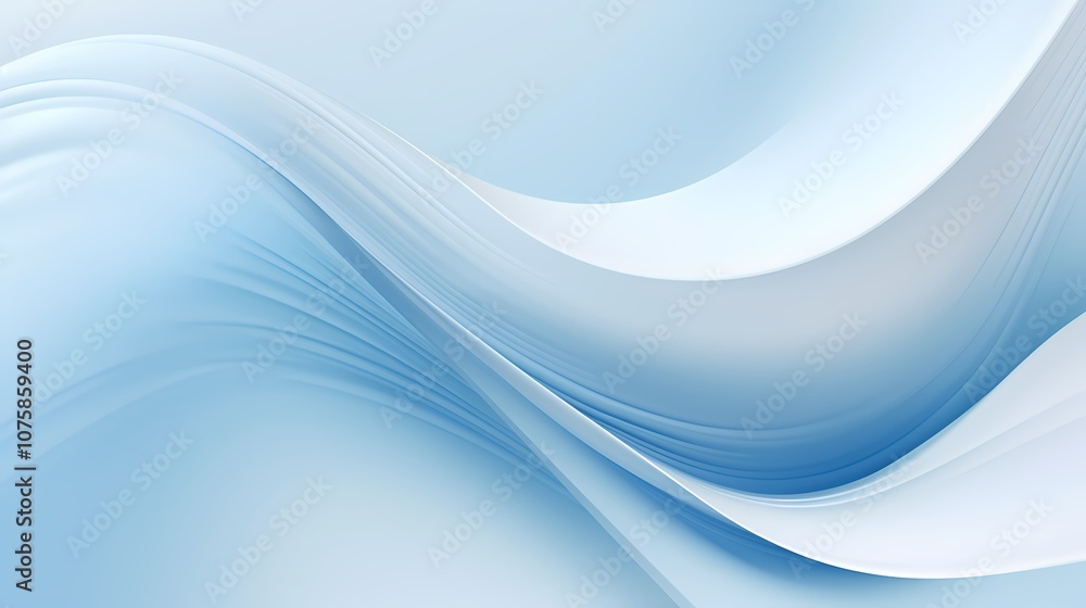 Fototapeta premium digital technology blue and white abstract curve poster background