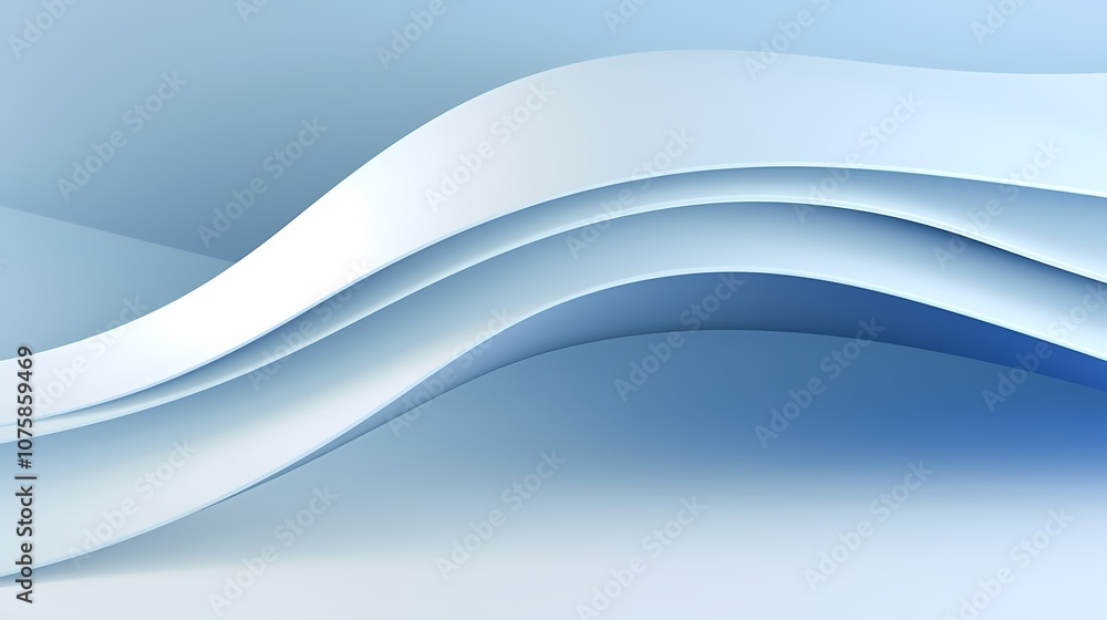 Fototapeta premium digital technology blue and white abstract curve poster background