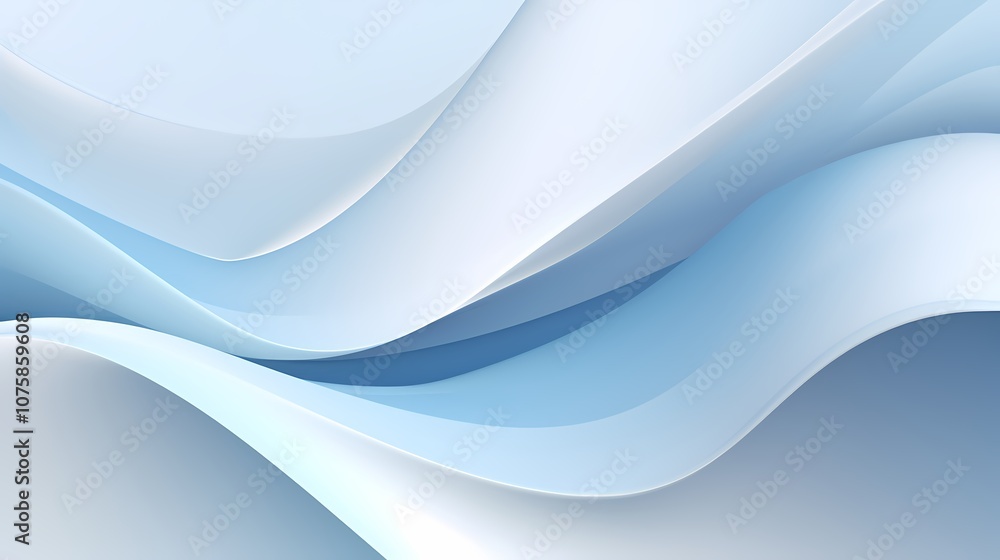 Fototapeta premium digital technology blue and white abstract curve poster background
