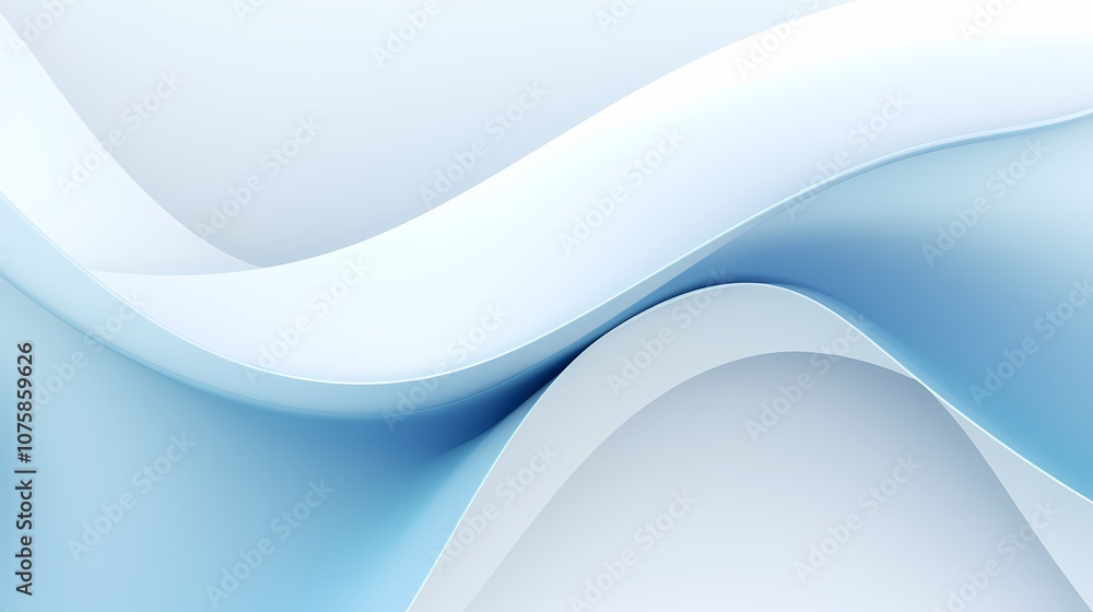 Fototapeta premium digital technology blue and white abstract curve poster background