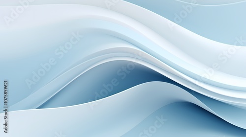 digital technology blue and white abstract curve poster background