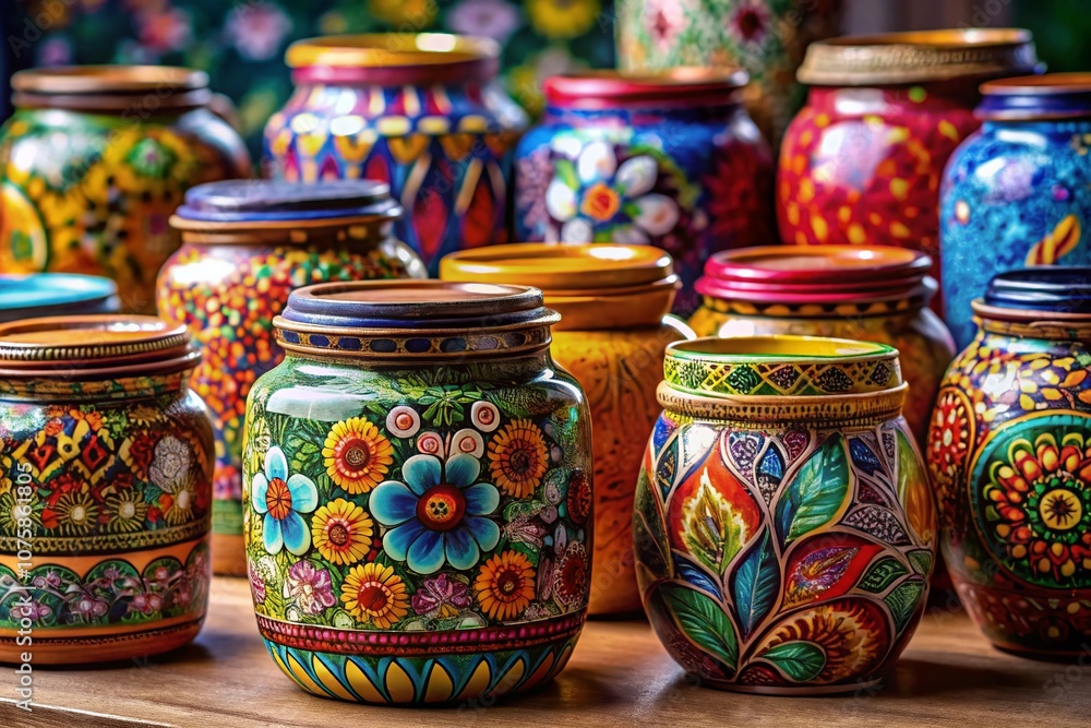 Captivating Product Photography of Hand-Crafted Jar Drawings Showcasing Artistic Design and Unique Textures in a Bright Studio Environment Captivating Product Photography of Hand-Crafted Jar Drawings Showcasing Artistic Design and Unique Textures in a Bright Studio Environment