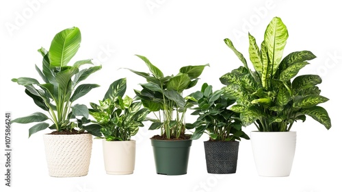 Wallpaper Mural Variety of vibrant green plants in a decorative pot, bringing natural beauty and freshness to indoor or outdoor spaces, ideal for home decor and gardening inspiration. Torontodigital.ca