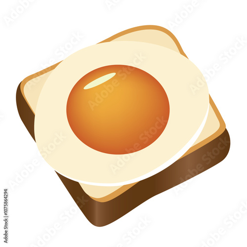 Sandwich bread with fried egg