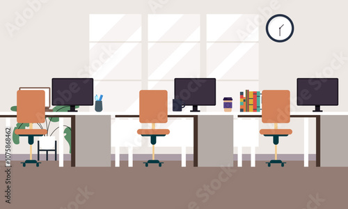 Office workplace scene icons vector illustration design
