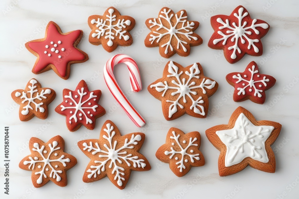 Delight in baking festive christmas cookies shaped like snowflakes and stars for a joyful holiday celebration Delight in baking festive christmas cookies shaped like snowflakes and stars for a joyful holiday celebration