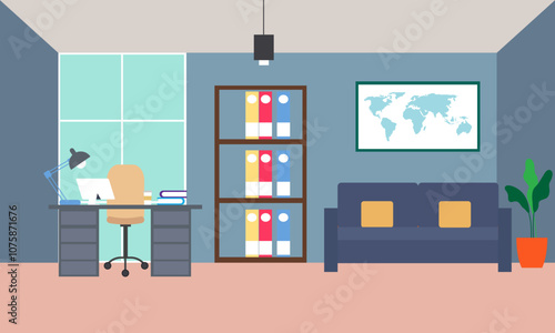 Office workplace scene icons vector illustration design
