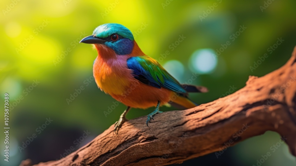 Vibrant Bird on a Branch Vibrant Bird on a Branch