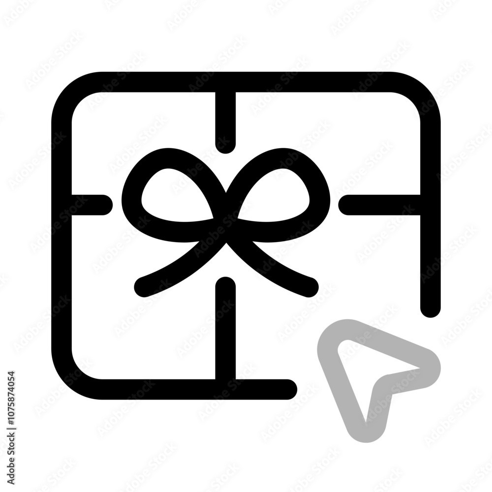 click gift icon with duoline style, perfect for user interface projects click gift icon with duoline style, perfect for user interface projects