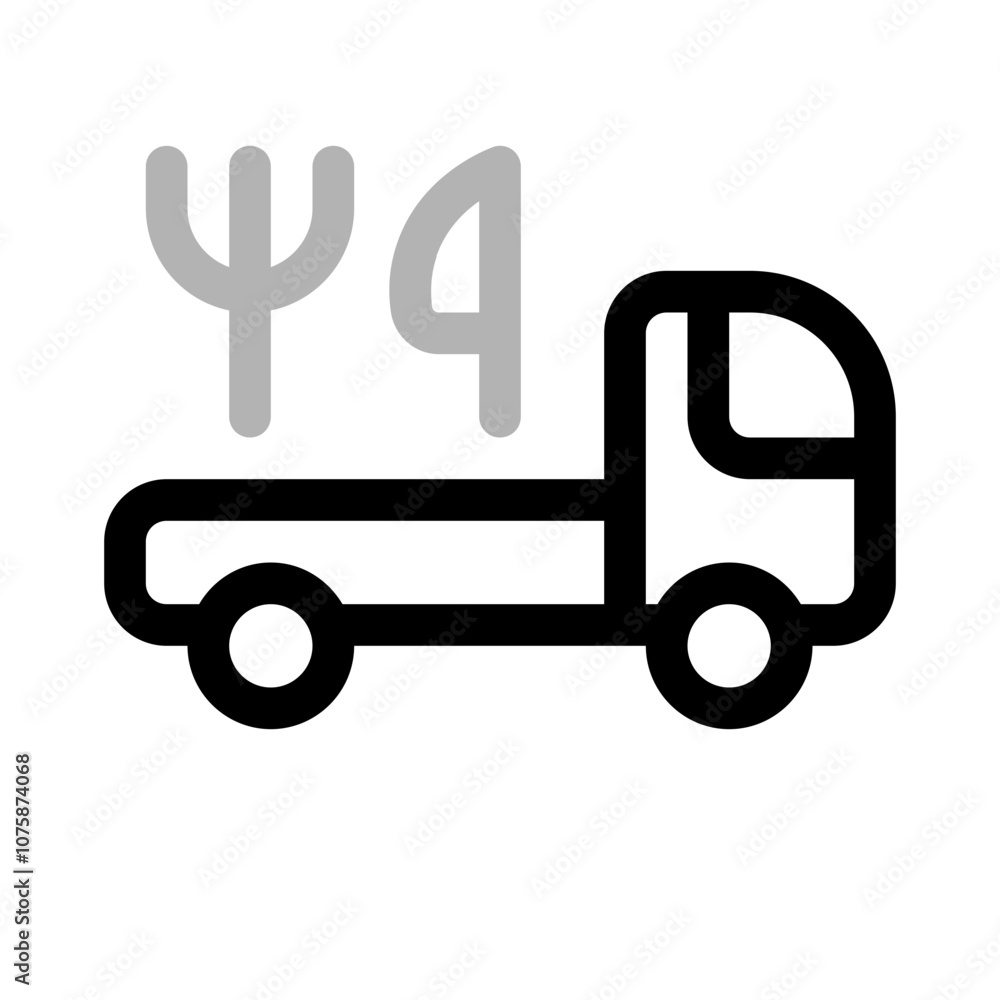 delivery food icon with duoline style, perfect for user interface projects delivery food icon with duoline style, perfect for user interface projects