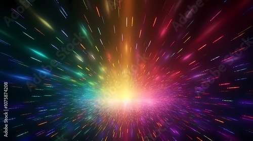 digital technology rainbow color abstract aurora poster background