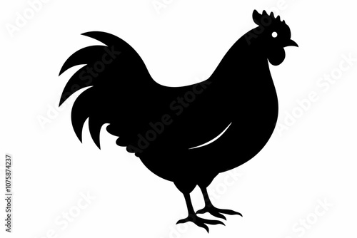 hen and chicken, chicken vector, icon vector illustration, chicken silhouette of a chicken isolated on a white background, svg, vector, Vector silhouette of hen with chicken.