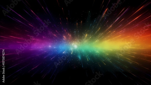 digital technology rainbow color abstract aurora poster background