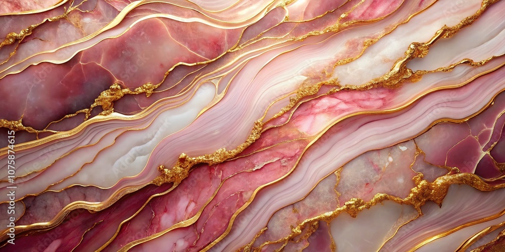 Elegant Pink Marble with Shimmering Gold Veins - A Luxurious Abstract Design Ideal for Sophisticated Interior Decor and Digital Backgrounds Elegant Pink Marble with Shimmering Gold Veins - A Luxurious Abstract Design Ideal for Sophisticated Interior Decor and Digital Backgrounds