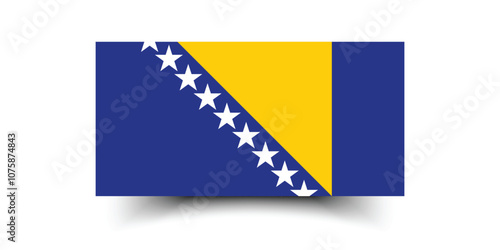 Bosnia and Herzegovina flag official colors and proportion digital vector illustration