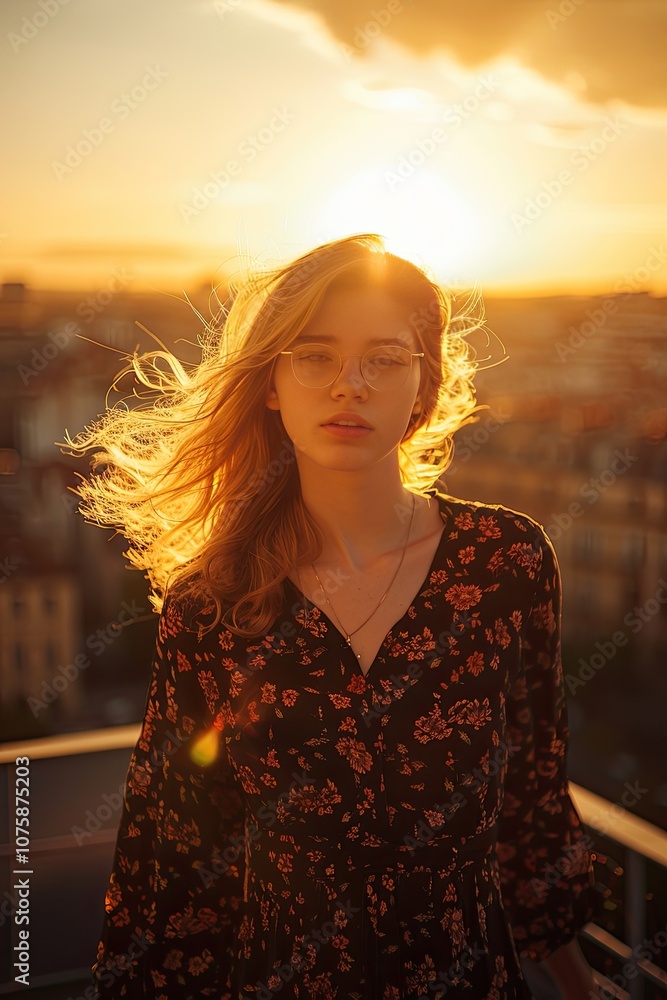 Portrait of a young beautiful woman with a soft expression