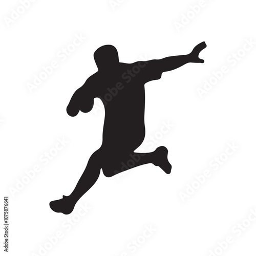 isolated silhouettes of rugby player, Rugby sports athlete silhouettes. Good use for symbol, logo, mascot, icon, sign