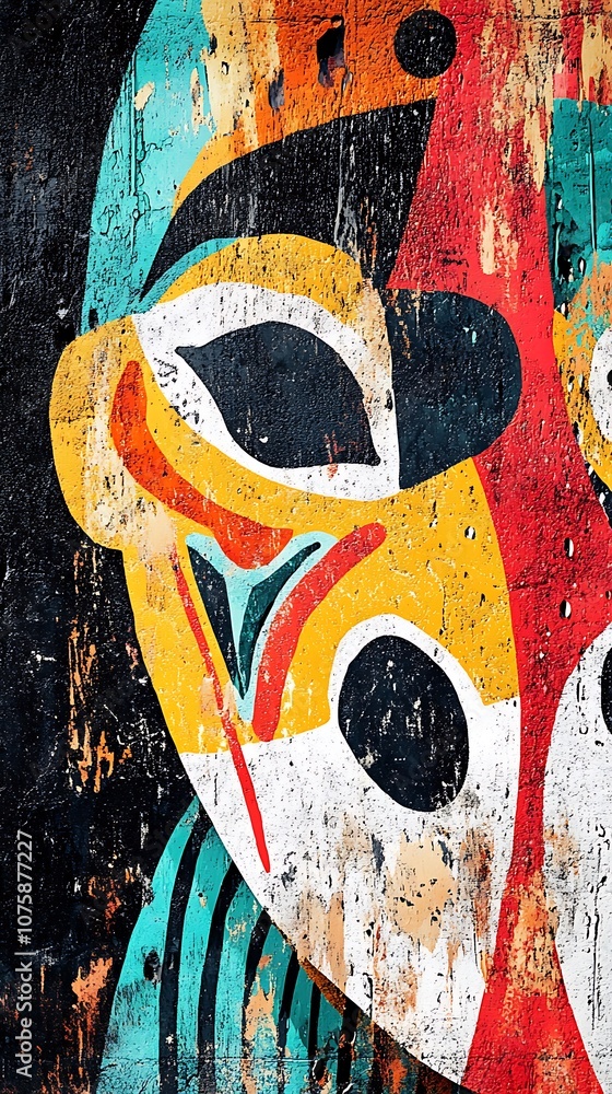 art poster design Indigenous-inspired digital abstract arty modern trendy colors art poster design Indigenous-inspired digital abstract arty modern trendy colors