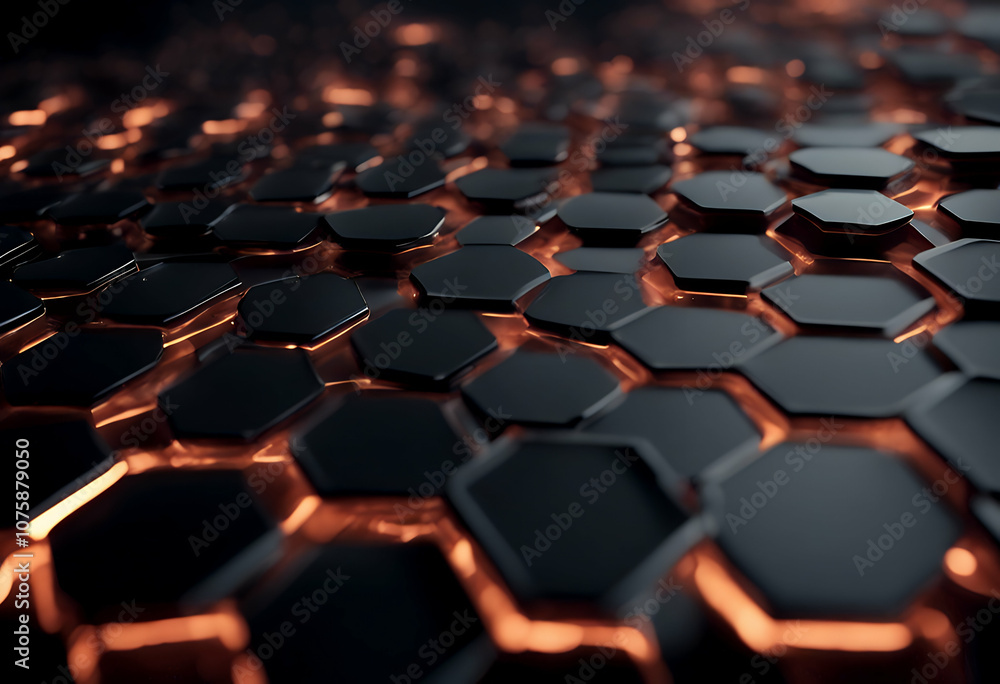 Fototapeta premium texture dot science media xagon black banner point ai link earth fusion silver cyber polygon dimensional three art futuristic xagon design high rendering infrastructure energy honey wave tech binary